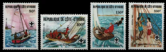 Elfenbeinküste 1982 - Mi-Nr. 728-731 ** - MNH - Segelboote / Sail boats