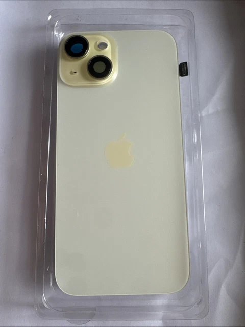 Vitre Arrière Complète Pour IPhone 15 Jaune - Avec Nappe NFC, Neuf D'origine Apple
