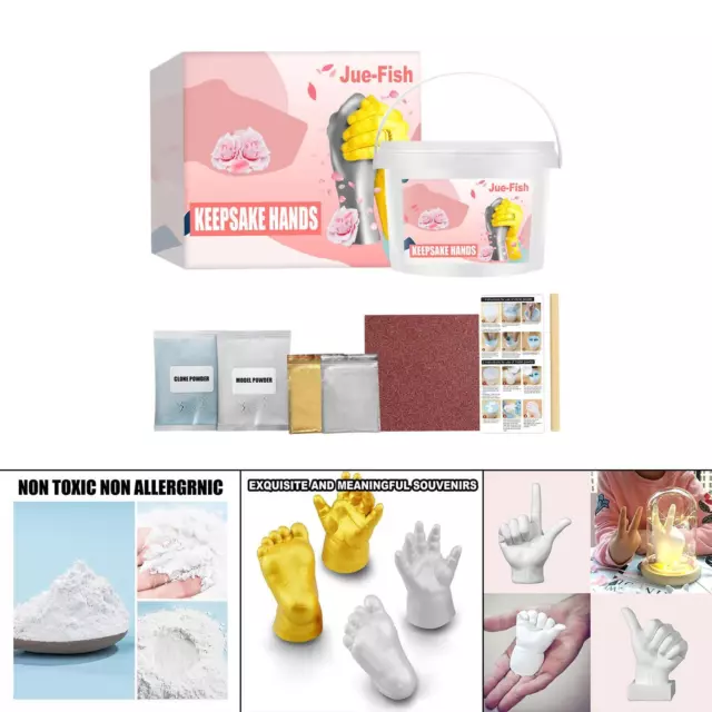 Handprint Footprint Baby 3D Hand Foot Printing Mold Plaster Kit Casting DIY
