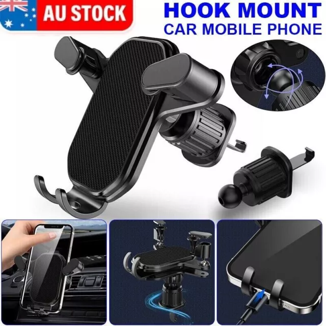 Universal Hook Car Holder Mount Stand Bracket Air Vent Mobile Phone Clip Cradle~