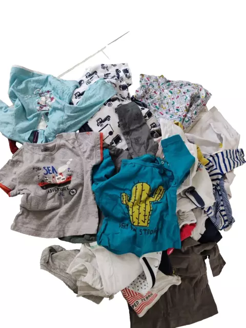 Lot revendeur de 37 tee-shirt pour enfants taille de 3 mois à 3 ans