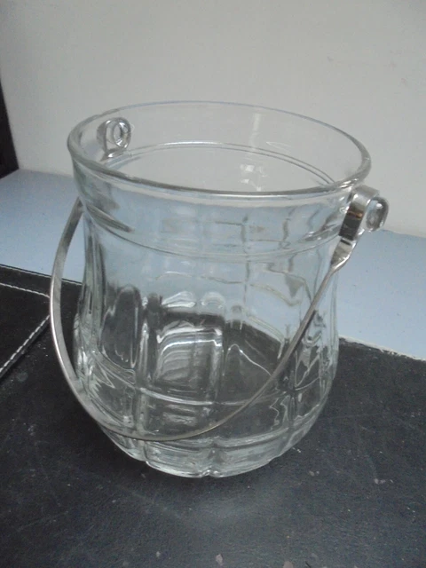 Salière En Cristal Taillé, Forme Petit Seau, Transparente, Brillante
