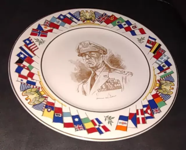 Allied Nations Commemorative Series Collector Plate Of General McArthur