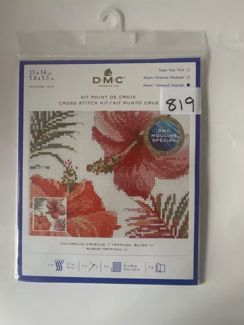 DMC Counted Cross Stitch Kit  'Tropical Blush' #819