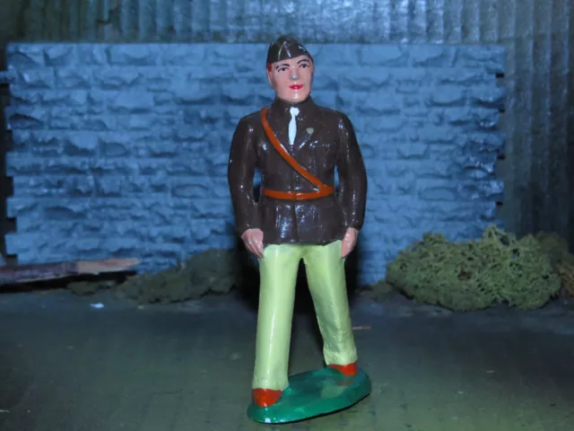 Barclay Lead Toy Soldier Legionaire Recast By Vintage-Brown/Lt Green