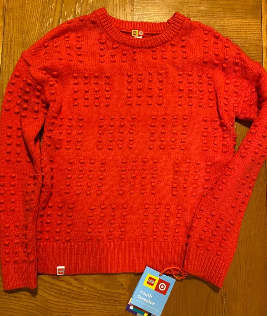 LEGO x Target Exclusive Youth Red Block Sweater Size Large NWT