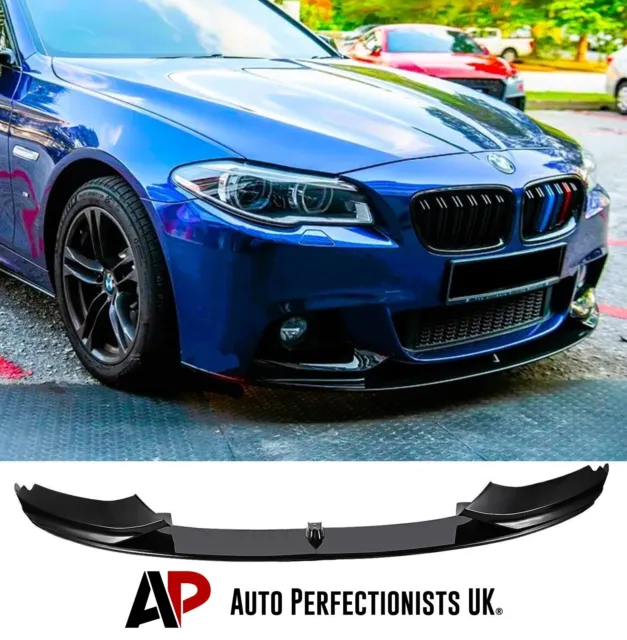 BMW 5 Series F10 F11 Gloss Black Front Splitter Spoiler Lip M Sport 2010-2017