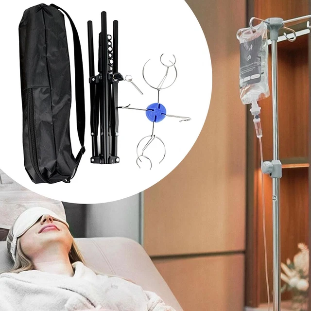 Support De Tube Pour Potence à Perfusion - Pince De Table Réglable Noire, Neuf