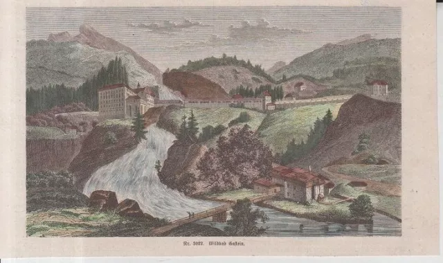 kolorierter Holzstich - Wildbad Gastein. (Nr.3022)