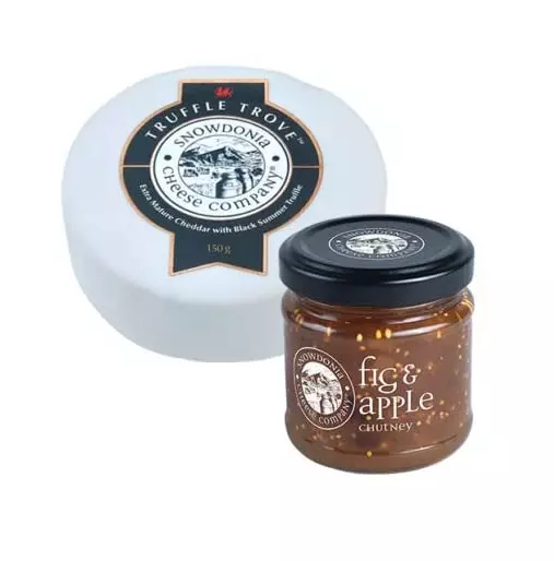 Snowdonia Cheese Company Truffle Trove 150g Cheddar with Fig & Apple Chutney