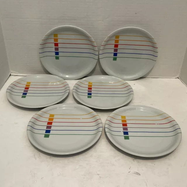 Vintage*Lot/Set of 6 Block Harmony Vista Alegre Sextet 8" Salad Plate*Pride