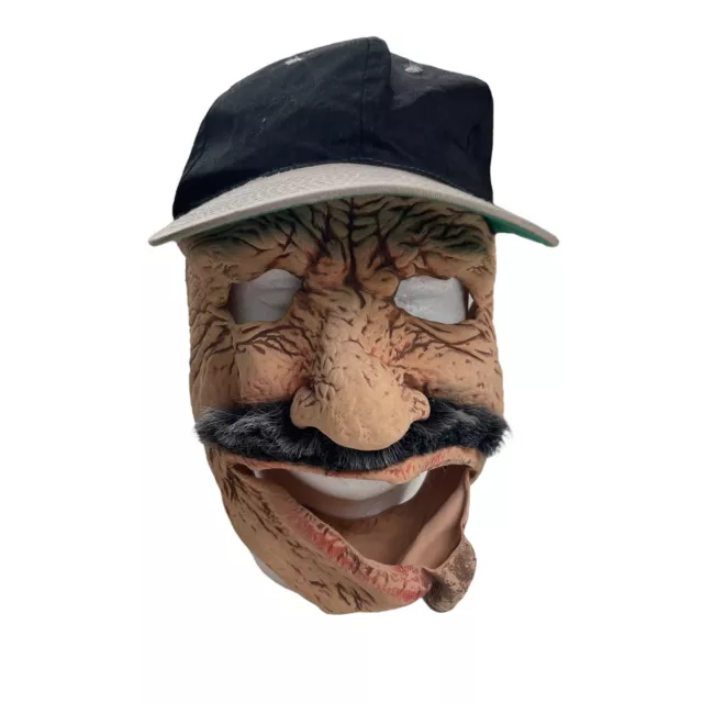 Vintage Be Something Studios BSS Latex Old Man Mask Mustache Cigar Hat 1992