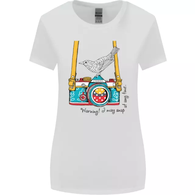 Camera With a Bird Photographer Photography Womens Wider Cut T-Shirt