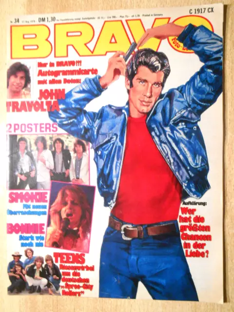 Bravo 34/1978 Komplett - Teens, Udo Lindenberg, The Who, Marianne Rosenberg -TOP