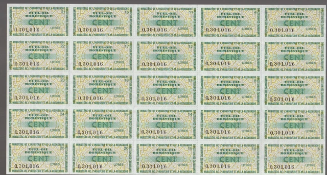 France Cinderellas Fiscal Billets Ration Carburant Auto Ministere 1969-74 NR 27