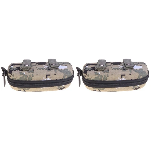 Set 2 Zipper Glasses Case Eva Child Spectacles Camouflage Sunglasses
