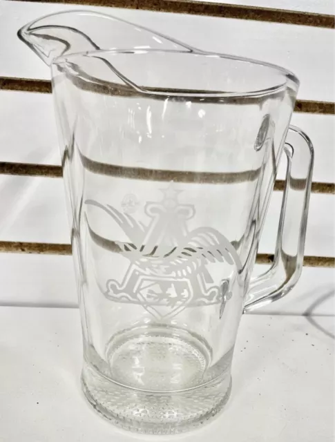 Vintage Anheuser Busch Heavy Glass Pitcher Made in the USA BL