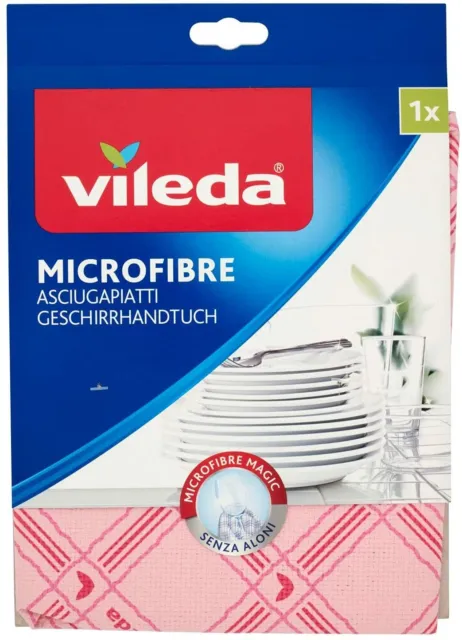 VILEDA ACTIFIBRE 100% Microfibra Plus Asciugamano 55 X 40 CM Per Piatti X 1  Item EUR 3,78 - PicClick IT