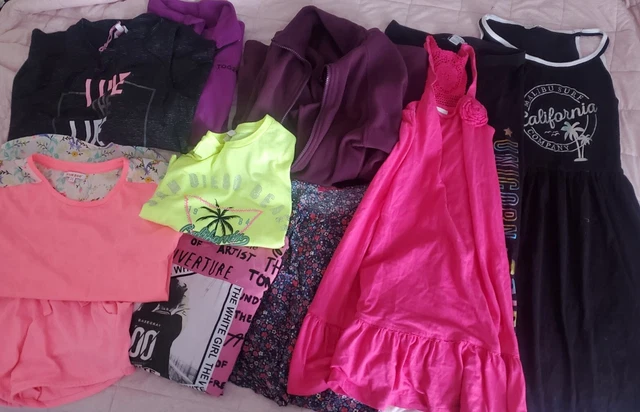 Girl 11-12 Years Clothes Bundle Inc Dresses Pullover Fleece Tshirt