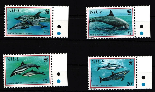 Niue 822-825 postfrisch Tiere Delphine #HD758
