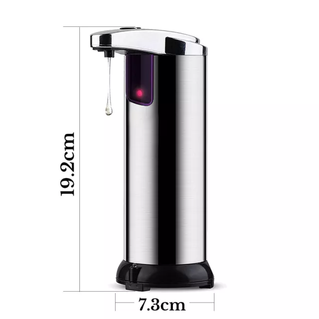 Automatic Soap Liquid Dispenser Handsfree Touchless IR Sensor Hand Wash Steel 2
