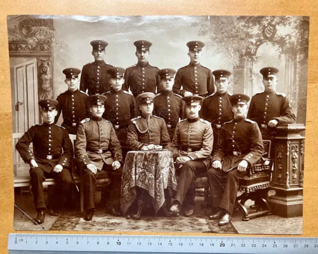 Foto photo 28x20 cm Soldaten Gruppe 1905-18 Atelieraufnahme