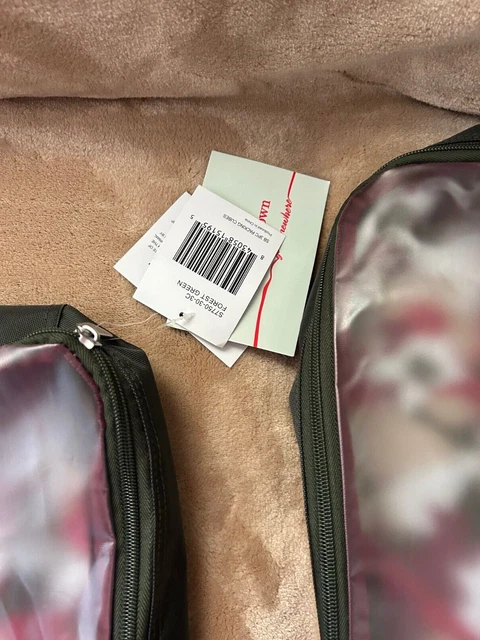 Samantha Brown Packing Cube 3-piece Set  FOREST GREEN nwt 3