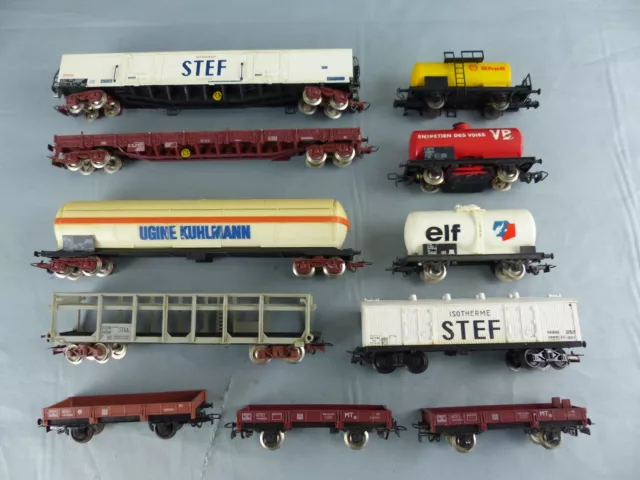 JOUEF ROCO Ho lot de 11 wagons marchandises STEF VB SHELL ELF  train électrique