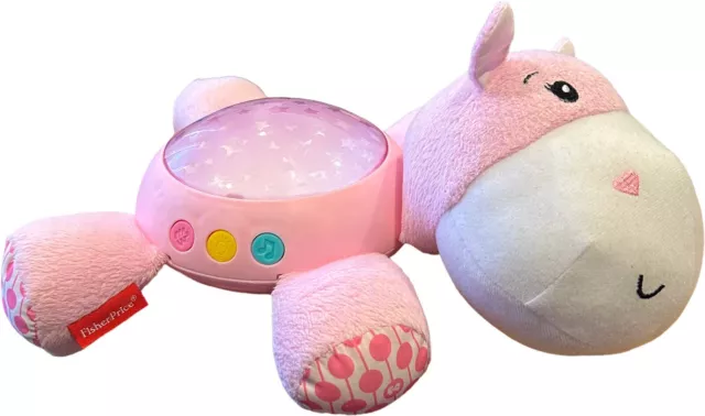 Fisher Price HIPPO star PROJECTOR SOOTHER PINK Plush, Light, music sound 30cm