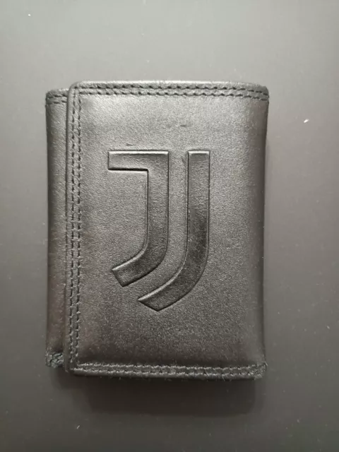 Mini portafoglio Juventus 10,5cm x 8,5cm 10 card + banconote + monete vera pelle