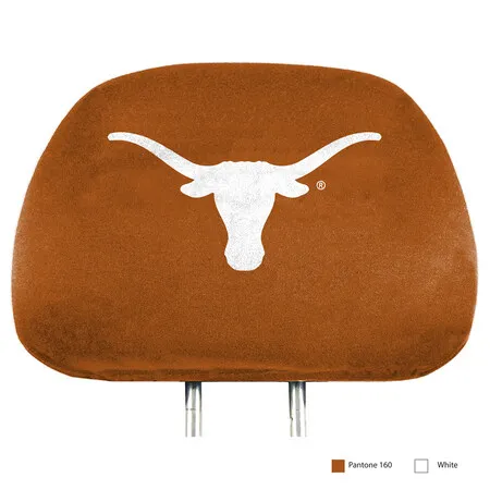 FANMATS 62072 University of Texas Printed Headrest Cover Set