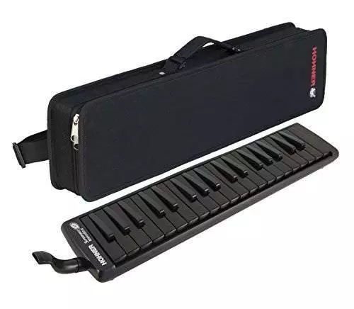 HOHNER Melodica Superforce 37 Schwarz Mundstück Schutzhülle Abtastung Japan Neu