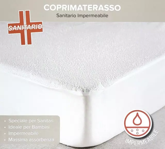 Coprimaterasso 1 piazza e mezza Salva materasso sanitario IMPERMEABILE Linea Oro