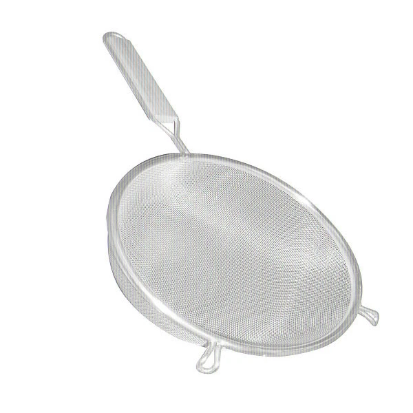 Thunder Group SLSTN3110, 10-Inch Double Fine Mesh Strainer with Wooden Handle