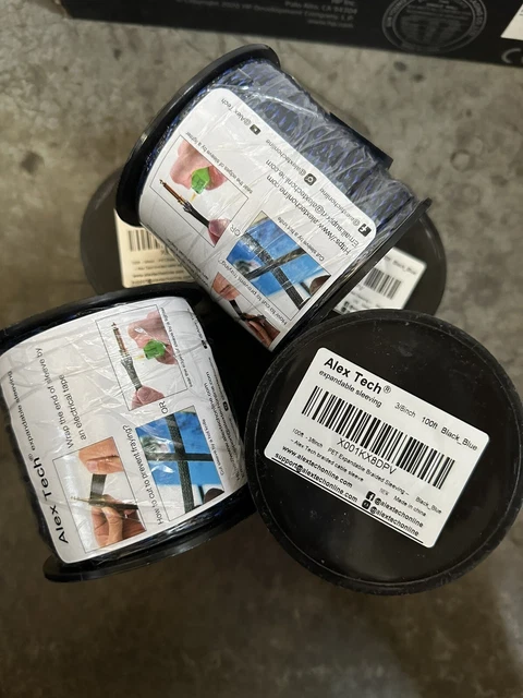 NEW Alex Tech - 100ft 1/2 inch PET  Blue– Black - SEALED LOT Of  (7)