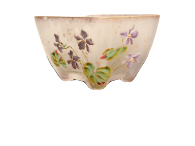 Daum SUPERBE COUPE pâte de verre et fer forgé signé d'Argyl émaillé legras daum gallé 