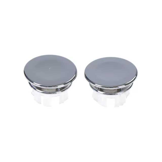 2X Round Overflow Cover Tidy Trim Chrome Bathroom Basin Sink Spare Replacemen ZS
