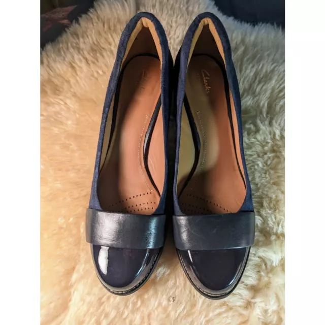 CLARKS ARTISAN TARAH Brae Colorblock Suede Pumps Size 9.5 25.60 PicClick