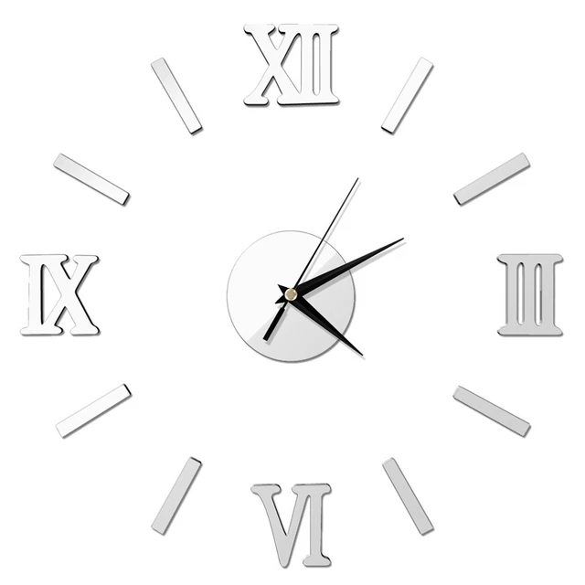 Pegatina artística de vinilo espejo de cristal 3D Da Parete_Muro reloj de pared