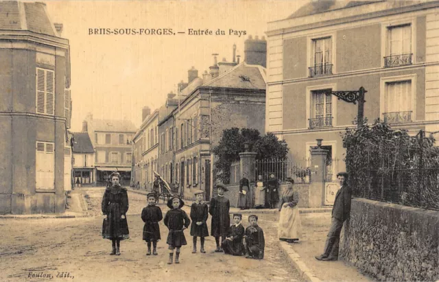 CPA 91 BRIIS SOUS FORGES / ENTRY DU COUNTRY / canvas cpa / superb shot