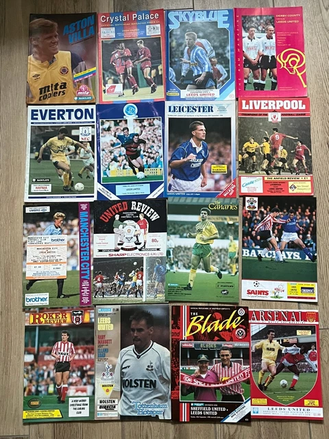 199091 LEEDS United Away Programmes x 16 + 1 Ticket £12.99 PicClick UK