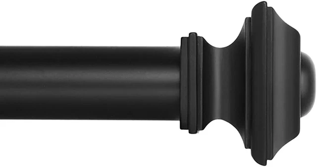 Ivilon Drapery Treatment Window Curtain Rod - Square Design 1 1/8 Rod. 48 to 86