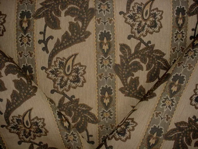 12-1/8Y Kravet 14929 Sandstone Sage Beige Grey Floral Stripe Upholstery Fabric