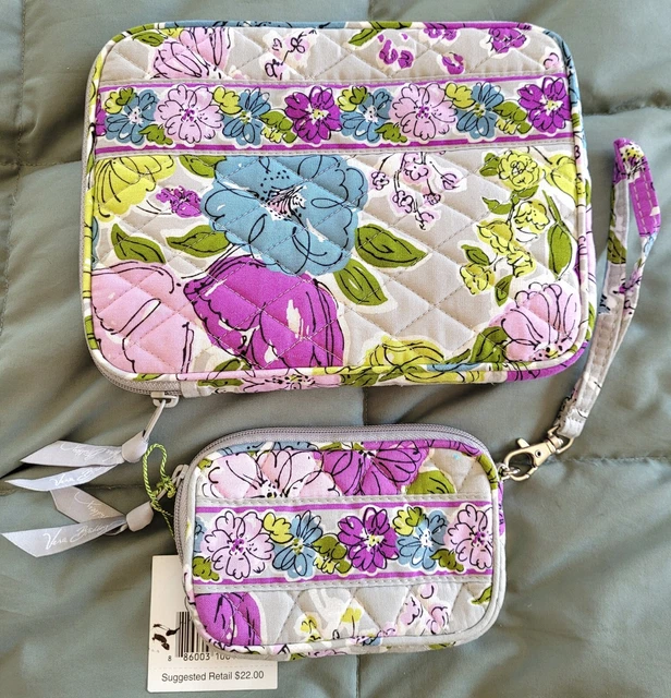 Vera Bradley Tech Case + E-reader Case Wristlet LOT Watercolor Gray Multi NEW Vera Bradley Tech Case + E-reader Case Wristlet LOT Watercolor Gray Multi NEW
