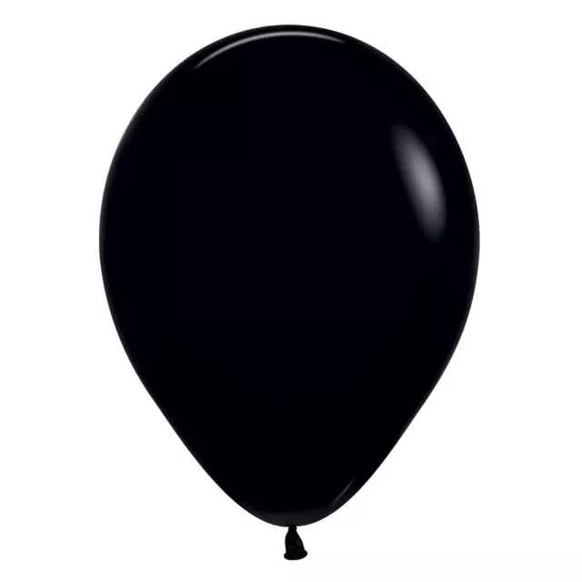 100 Moda Color Negro Sólido Fiesta Helio Calidad Decoración Globos Látex