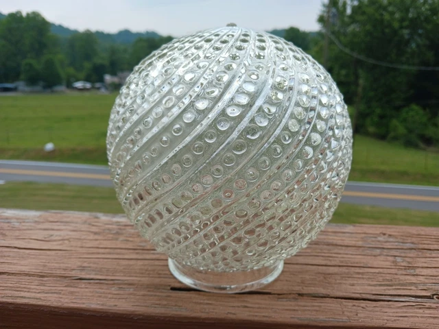 Spiral Hobnail Clear Glass Flush Mount Ceiling Globe Hardware Not Included