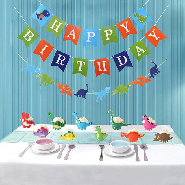 Envolturas de cupcakes de dinosaurio Toppers Selva Safari Fiesta Cumpleaños Fiesta Decoración ZR