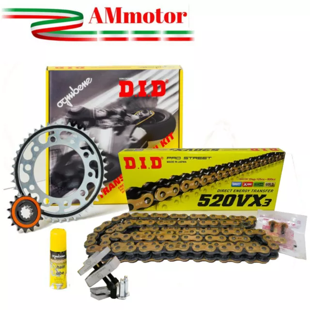 Kit DID Yamaha Fz6 2006 Moto Catena 530 VX3 Oro XRing Rapporti Modificati 16 48