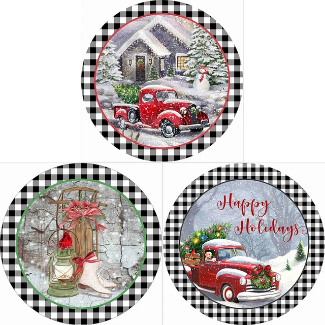 5D DIY Full Round Drill Diamond Painting Kit Christmas Wreath Wall Art Craft