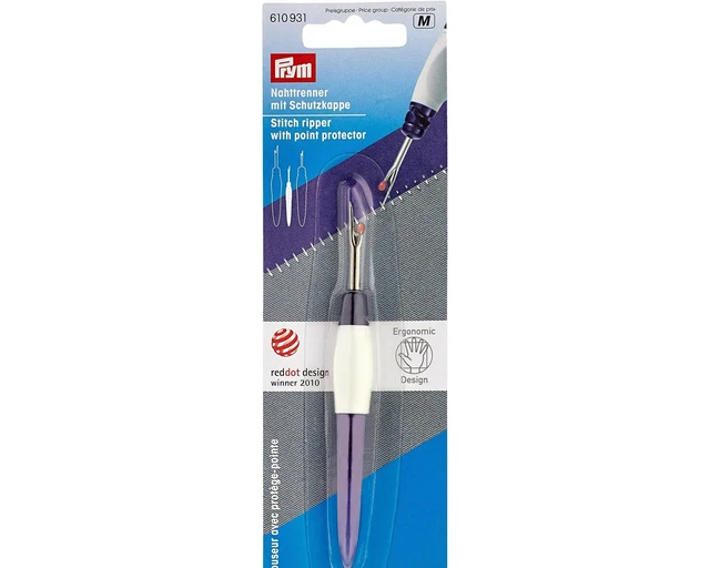 Destripador de puntada ergonómico Prym, desenganchador de costura pequeña con protector de puntos 610 931